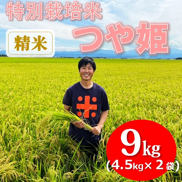 
            【精米】ecofarmすがわらの特別栽培米つや姫9kg（令和7年産新米予約）
          