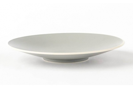 【美濃焼】グレーマット カフェ風 浅ボール 2点セット【陶土う庵】（1010-0121）食器 大皿 鉢 パスタ皿 カレー皿 サラダボウル メインディッシュ ランチ ディナー カフェ風 シンプル おしゃ