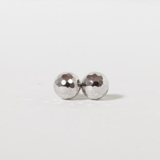 プラチナ　3ｍｍ　ミラーボールピアス