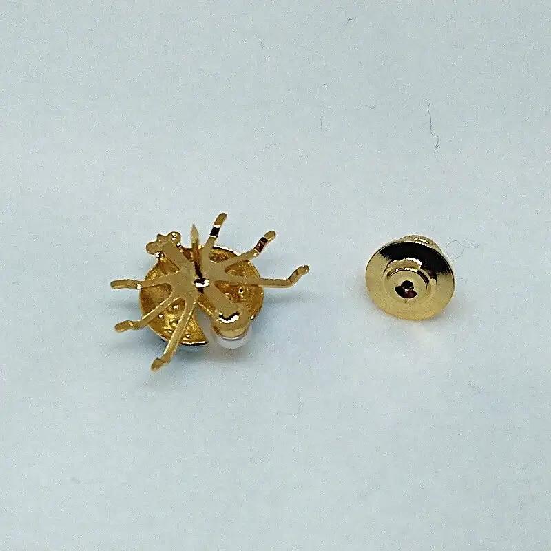 2111 真珠ピンブローチ・てんとう虫（水色）（淡水本真珠・ボタン） 贈り物 かわいい カジュアル オシャレ クリスマスプレゼント アクセサリー