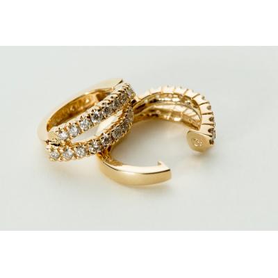 ふるさと納税 甲府市 【ジュエリーの街、山梨県甲府市】ダイヤ0.40ct K18ピアリング　LE995Y |  | 01