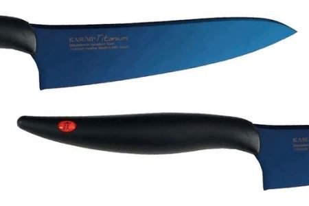 【岐阜高島屋選定品】＜SUMIKAMA (スミカマ)＞　霞　小包丁（チタンコーティング）ミッドナイトブルー 59E1544