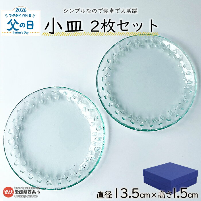 【ふるさと納税】＜小皿2枚セット＞ ※翌月末迄に順次出荷します。父の日 食器 お皿 うつわ 取り皿 雑貨 薬味入れ 丸 円形 おしゃれ ガラス ミラーズウサ 愛媛県 西条市【常温】