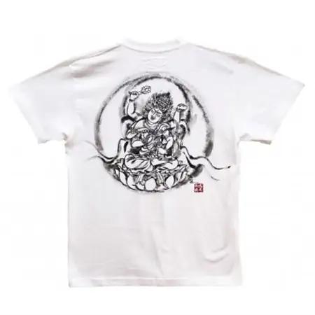 手描きTシャツ 仏画 愛染明王 白 (半袖 Lサイズ)【1615479】