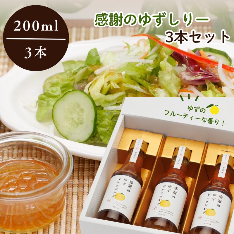 【ふるさと納税】感謝のゆずぽんず・ゆずドレッシング・ゆず生搾り 各1本セット【母の日 父の日 敬老の日 クリスマス 誕生日 新年 正月 年末年始 ギフト 贈り物 プレゼント】