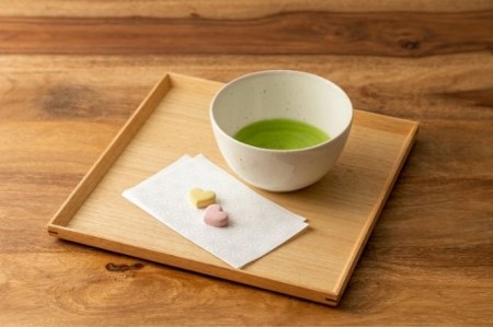 ハートのお抹茶セット(宇治抹茶30g×3種、和三盆糖、抹茶碗セット) 抹茶 和菓子 京都