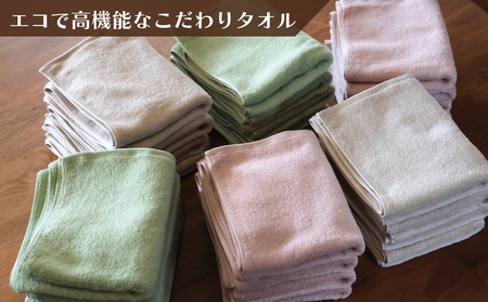 しっかりフェイスタオル 8枚セット（リーフグリーン） 泉州こだわりタオル