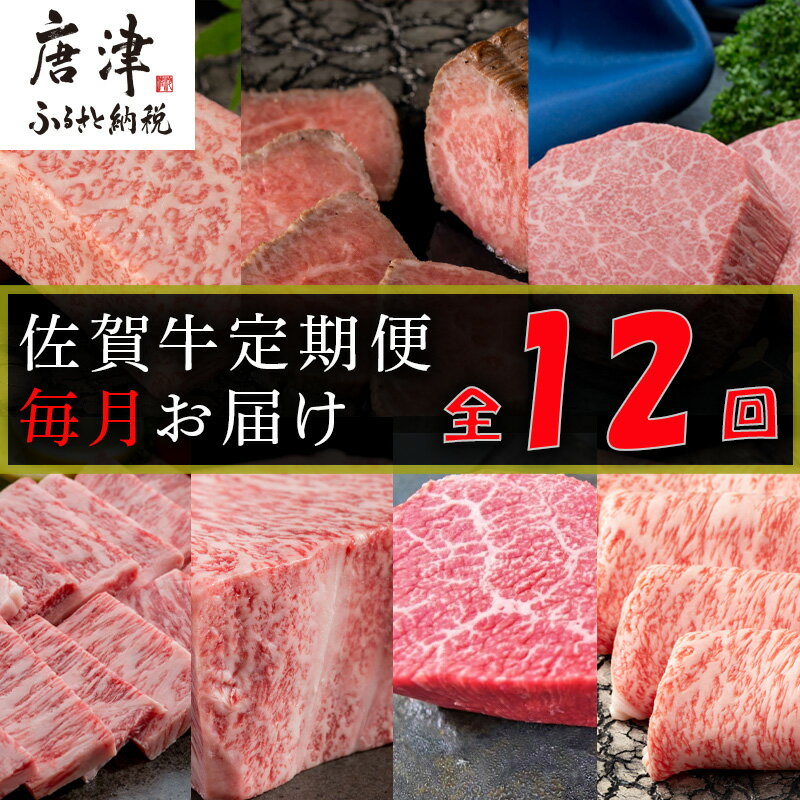 【ふるさと納税】【定期便全12回】佐賀牛定期便「ロースブロック・ヒレステーキ(3回)・ローストビーフ(3回)・すき焼き用(ロース）・しゃぶしゃぶ用(ロース)・カルビ焼肉(ロース)・サーロイン・赤身ももブロック」 毎月発送いたします! 「2025年 令和7年」