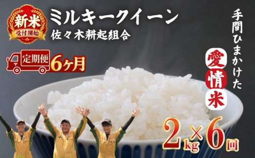 【新米 定期便】 2kg × 6ヶ月 令和8年産 新潟県産 ミルキークイーン 2kg × 6ヶ月 米 お米 ごはん 白米 佐々木耕起組合 プレゼント ギフト 贈答 定期便 特別栽培米 佐々木耕起 佐々木こうき 新潟県新発田市産 ssk015