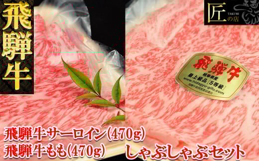 飛騨牛サーロイン・ももしゃぶしゃぶセット  各470g  【冷凍】ブランド牛 牛肉 国産 下呂温泉