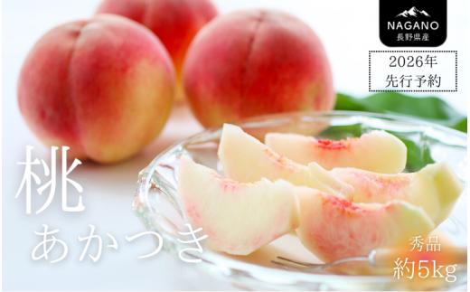 MS27【先行予約】 桃 あかつき（長野県産秀品） 約5kg / 2026年7月中旬～8月中旬頃 配送予定 // 長野県 南信州 モモ 贈答 ギフト 秀品 産地直送 もも 甘い