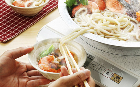 No.025 IH対応うどんすき鍋＋アルミ調理用バット2枚