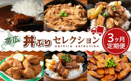 
帯広丼ぶりセレクション定期便 3ヶ月連続発送【 ビーフ カレー レトルト 牛肉 豚丼 鶏めし 鳥丼 人気 帯広 十勝 北海道 】
