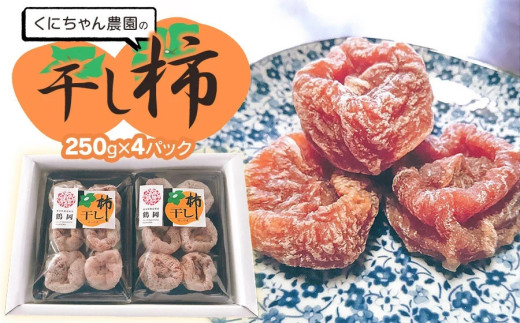 【令和8年発送】 干し柿 250g × 4パック  (1kg)　山形県鶴岡市 くにちゃん農園　K-737