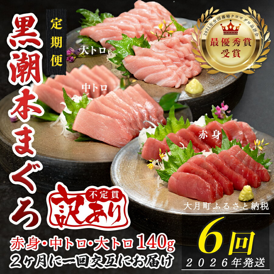 【ふるさと納税】【定期便 6回】高知県産 本マグロ 大トロ・中トロ・赤身 (不定貫) 月替わり