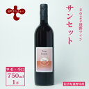 【ふるさと納税】ワイン サンセット ロゼワイン 辛口 750ml 1本 ピノ・ノワール ソーシャルファーム＆ワイナリー 遠野まごころネット 岩手県 遠野市 送料無料 ギフト 記念日 国産ワイン 贈り物 お酒 お祝い 遠野産 ブドウ ぶどう 葡萄 遠野ワイン ロゼ