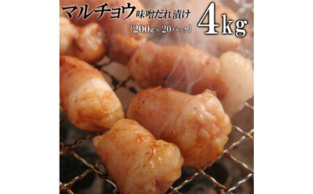 マルチョウ味噌だれ漬け4kg（200g×20）