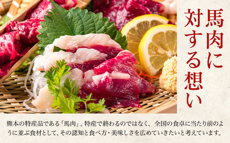 国産 馬刺し 赤身 400g 亀井通産株式会社(株式会社フジチク) 《30日以内に出荷予定(土日祝除く)》 小分け 馬肉 刺身 冷凍 熊本県 菊池市 送料無料