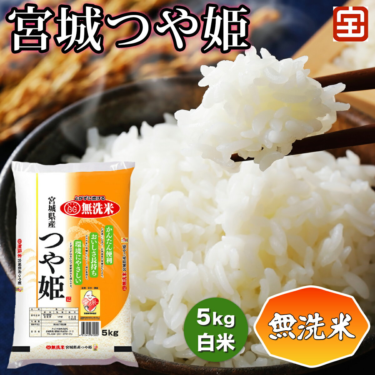 【ふるさと納税】令和7年産 無洗米 宮城つや姫 5kg (白米)｜2025年 宮城産 米 精米 白米 お米 米 こめ コメ 無洗米 無洗 つや姫 つやひめ 宮城米 宮城県 宮城 ふるさと納税 [0348]