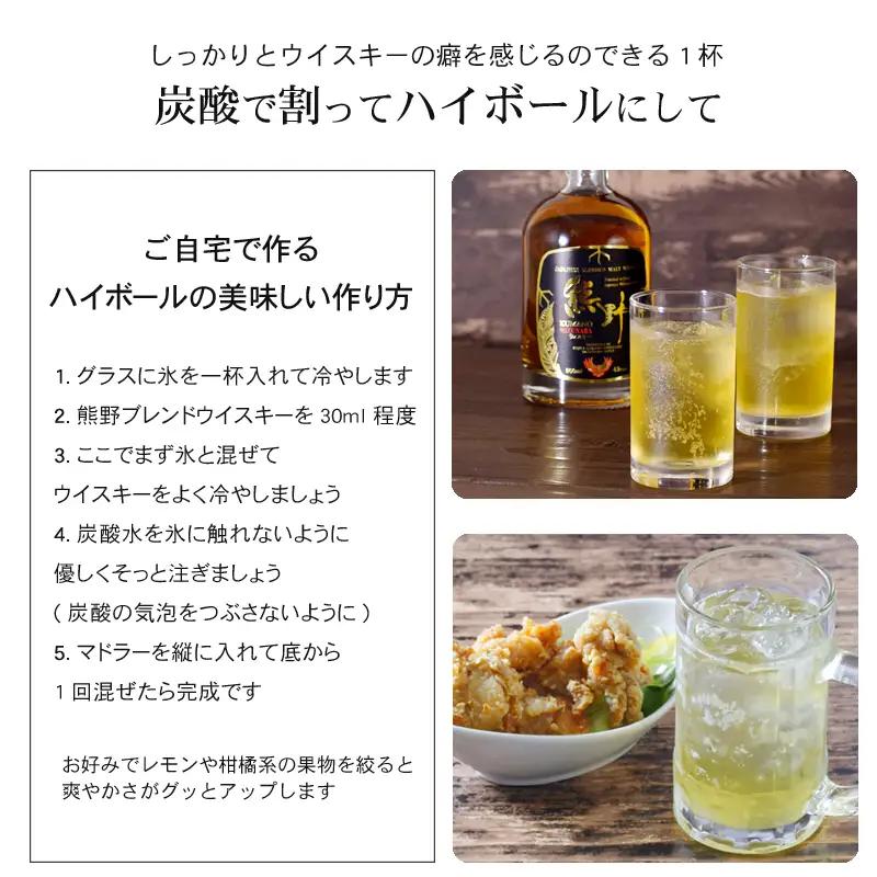 JAPANESE CRAFT GIN 熊野 クラフトジンとJAPAN MADE BLENDED MALT WHISKY 熊野 1セット【prm021A】