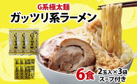 ラーメンG系極太麺ガッツリ系スープ付ラーメン【6食セット】
