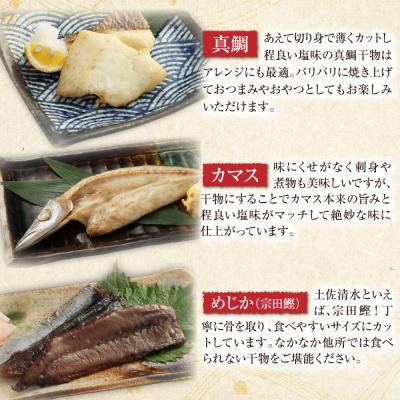 ふるさと納税 土佐清水市 干物5種セット 計10袋(合計14枚〜16枚)アジ・カマス・サバ・宗田カツオ・真鯛【R01150】 |  | 03