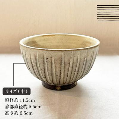 ふるさと納税 糸島市 【アイボリー&アイアンブラック】しのぎ飯碗ペア 糸島市 / うつわと手仕事の店 研[ARD043] |  | 03