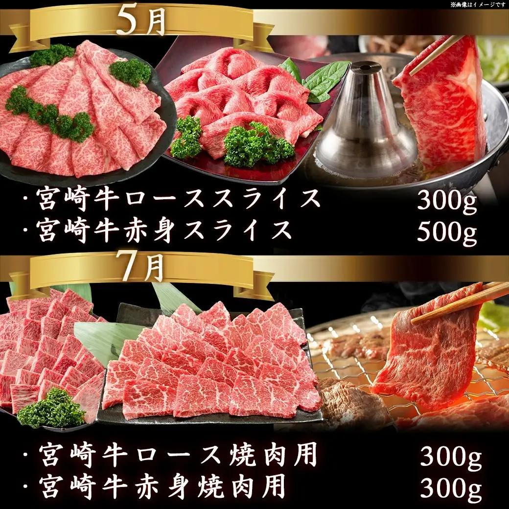 迷ったらコレ!宮崎牛食べ尽くし定期便(10ヵ月)〔T120（10）-0101〕_(都城市)A5 5等級 牛肉 バラ 赤身 サーロインステーキ ヒレステーキ ロース 焼き肉 しゃぶしゃぶ すき焼き スラ