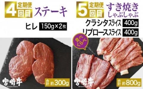 宮崎牛 食べ比べ 贅の極み 9ヶ月コース　牛肉[G7423]