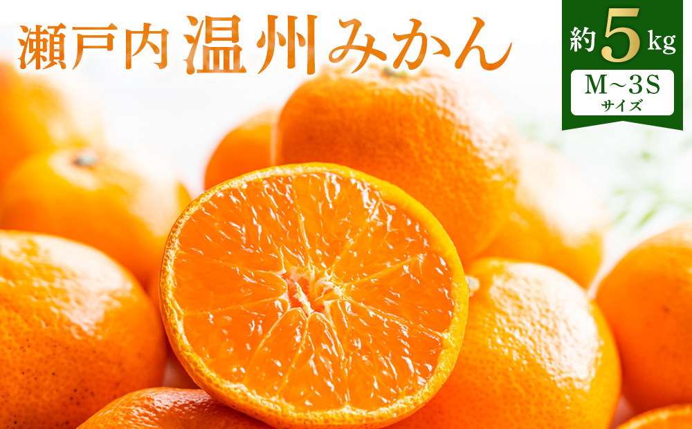 【先行予約】瀬戸内温州みかん　M～3Sサイズ　約5kg【2026年10月上旬～2027年1月下旬配送】｜柑橘 みかん 温州みかん ミカン 小粒みかん 蜜柑 小玉 箱 甘い 果物 くだもの フルーツ 香川 高松市 人気 おすすめ 372013_T006-172J
