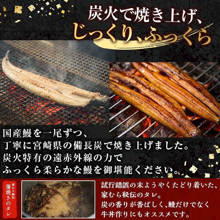No.309 鹿児島県産うなぎの炭火白焼(1尾・生わさびとタレ付)と自慢の出汁巻き卵1本付！ 国産 九州産 鰻 ウナギ うな重 うな丼 白焼き 卵焼き 出汁巻き おかず お土産 セット 冷凍【家むら】