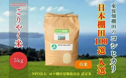 令和7年度産 ごりやく米 東後畑棚田こしひかり 白米 5kg 棚田米 長門市 コシヒカリ こしひかり