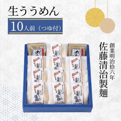 ふるさと納税 白石市 生ううめん【10人前つゆ付】