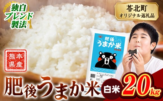 米  熊本県産 肥後うまか米 20kg(5kg×4袋） 白米 《7-14日以内に出荷予定(土日祝を除く)》精米 こめ  コメ お米 おこめ ブレンド米熊本県産  コメ お米 おこめ