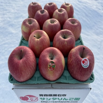 蔵出し春りんご　葉とらずサンふじ　小玉　約3キロ(13個前後入)　実が硬めで食感良好【配送不可地域：離島】【1721055】