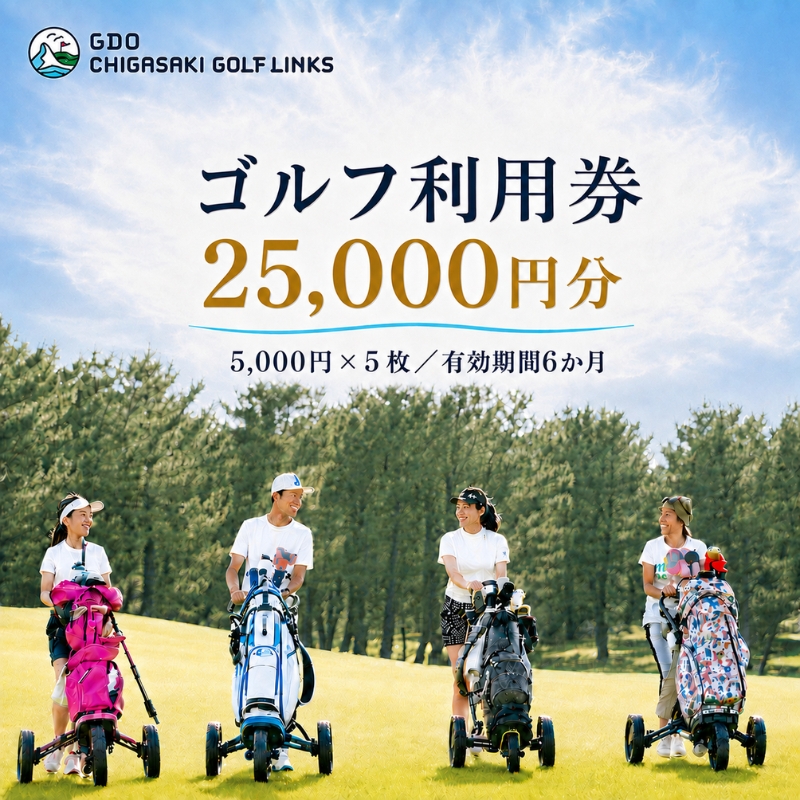 ゴルフ場 神奈川 GDO茅ヶ崎ゴルフリンクス 25,000円分　利用