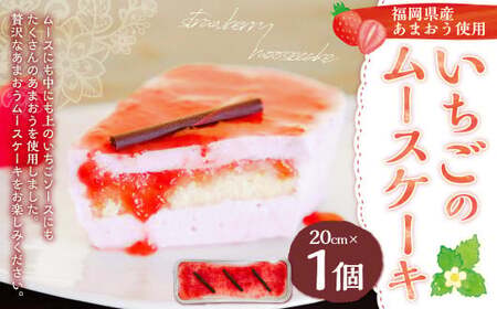 【福岡県産あまおう使用】いちごのムースケーキ 20cm×1個 アイスケーキ ケーキ ムース デザート