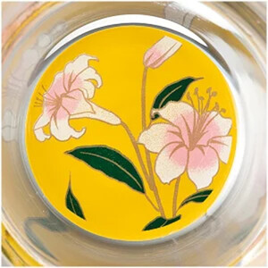 みよし漆器本舗 紀州塗り ぬりもん de Verre 耐熱マグカップ 蒔絵 ペアセット 黄＆ピンク 330ml