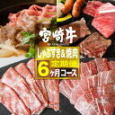 【ふるさと納税】 《定期便》宮崎牛しゃぶすき＆焼肉6ヶ月コース - 肉 牛肉 国産 黒毛和牛 和牛 リブロース サーロイン スライス バラ モモ 全6回 送料無料 G7422