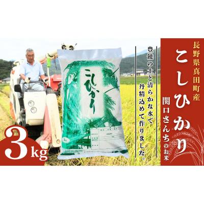 ふるさと納税 上田市 コシヒカリ 関口さんちのお米 精米 3kg[54040934]