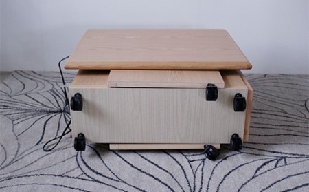 【開梱・設置】アースUSBコンセント付き Tバタカウンター（ナチュラル）　AX129