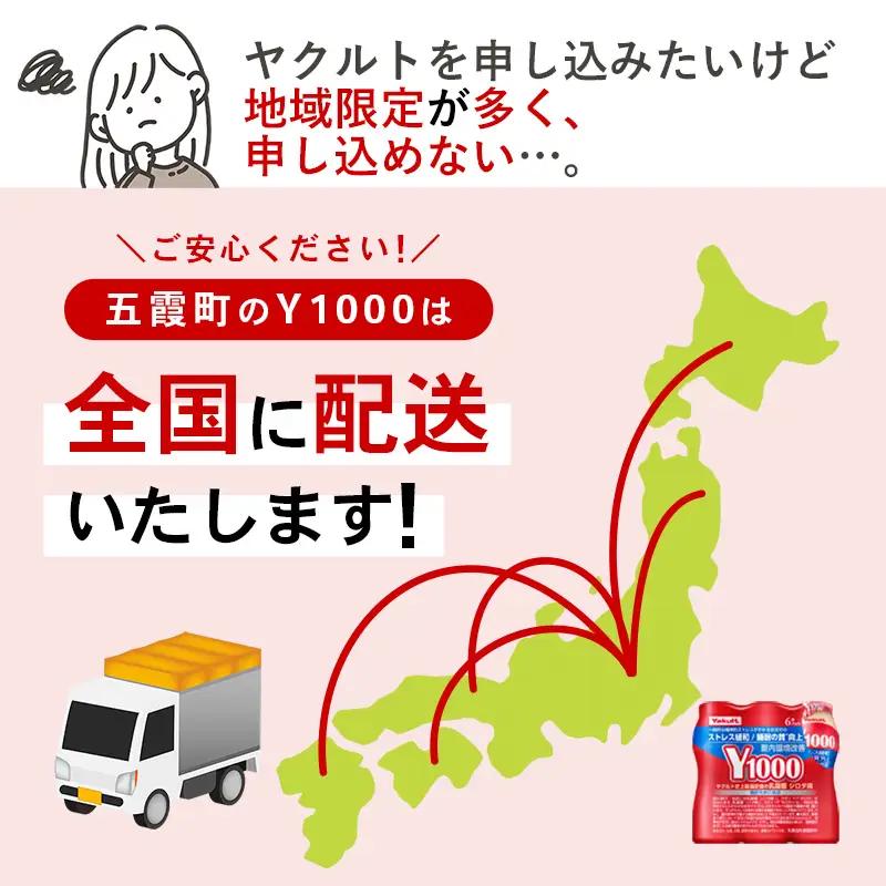 【ふるなび限定】ヤクルト Y1000 24本セット （6本入り×4パック） 全国配送可能  【価格改定X】 FN-Limited-PR