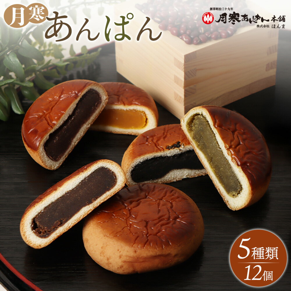 【ふるさと納税】月寒あんぱん 5種12個入 月寒あんぱん本舗 月寒あんぱん あんぱん あんこ ほんま オリジナル 北海道 ふるさと納税 恵庭市 恵庭 お取り寄せ スイーツ 和菓子 手土産【17001403】