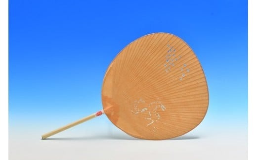 奈良うちわ・茶（鹿と奥山のもみじ）うちわ 団扇 池田含香堂 奈良県 奈良市 I-19