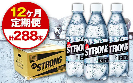 12か月定期便強炭酸水12箱（計12回お届け 合計12ケース: 500ml×288本）《お申込み月の翌月から出荷開始》 ---fn_gsttei_12l_84000_mo12num1---