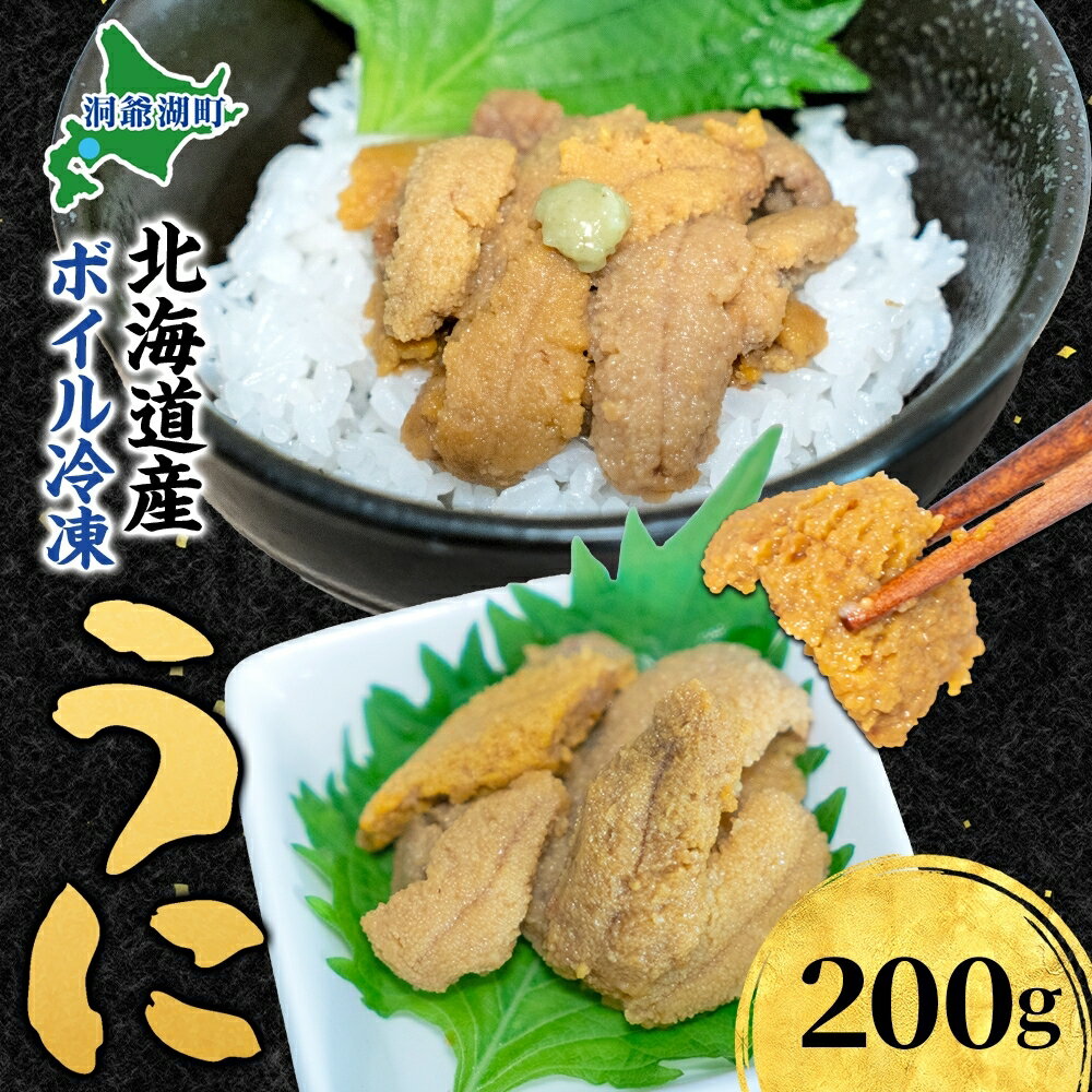 【ふるさと納税】北海道 ボイル冷凍うに 約200g×1パック うに ウニ ボイル 海鮮 魚介 雲丹 海産 甘み 濃厚 北海道産 鮨 寿司 パスタ 茶碗蒸し 冷凍 送料無料 小川商店 洞爺湖町