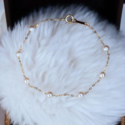 ふるさと納税 志摩市 志摩産 無調色アコヤ真珠 ベビーパール4-4.5ミリ ブレスレット (18cm) |  | 01