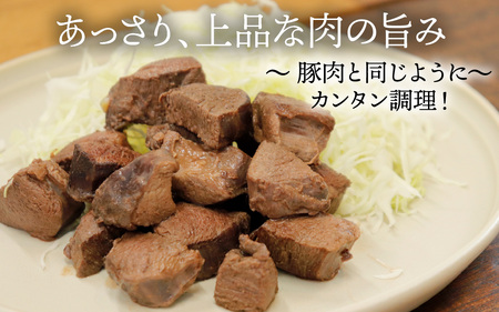 能登 穴水産 天然猪肉 ヒレ コロコロカット 約500g | いのしし 肉 天然