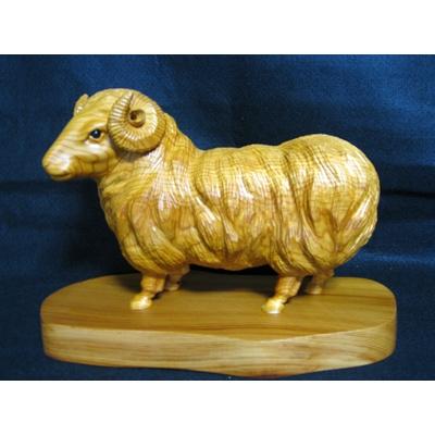 ふるさと納税 高山市 飛騨一位一刀彫十二支　未(中) f136