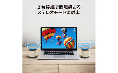 【ブルー 】Bluetooth 5.0 ポータブル ワイヤレス スピーカー2個セットPG-PWS01-03
